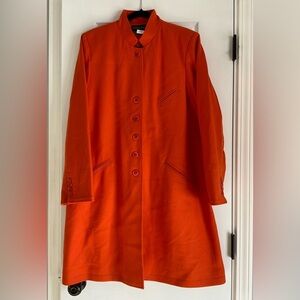 Harve Benard Vibrant Orange Trench Coat